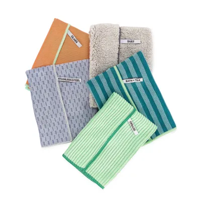 Recycled Microfiber Essential Cloths Set of 5